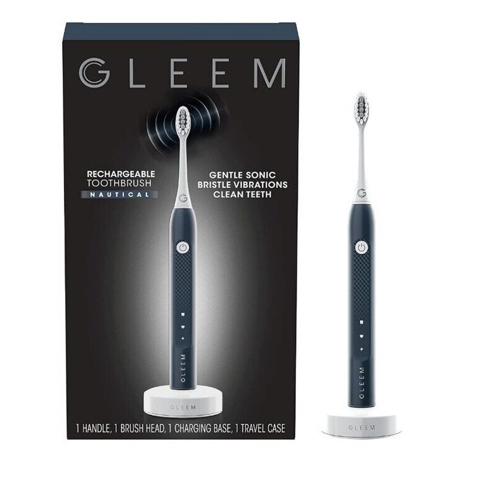GLEEM Rechargeable Electric Toothbrush in Nautical Navy